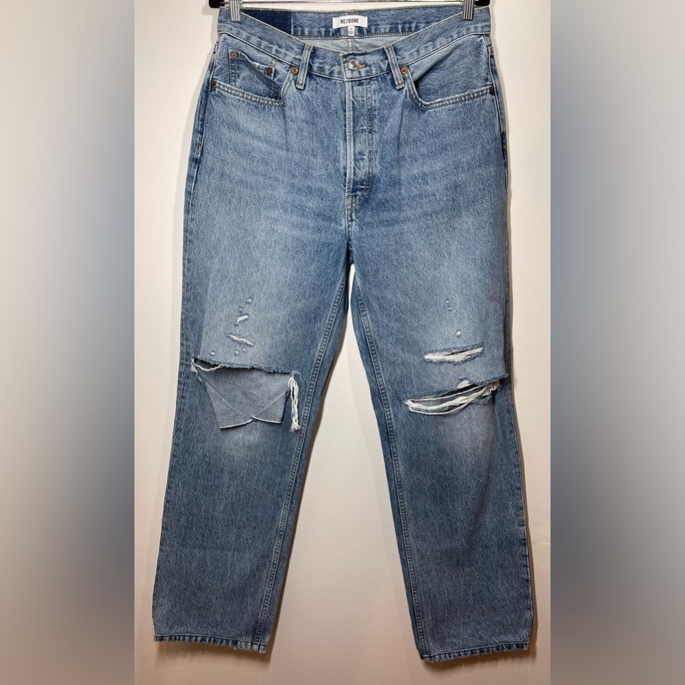 Re/Done Jeans‎ Women’s Size 29 Originals 90s Comfy Jean in Sunfaded Destroy